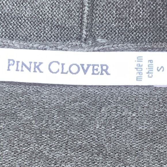 Pink Clover Cardigan Women Small Gray Long Sleeve Front Pockets Open Front - Picture 5 of 13